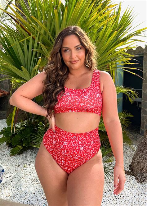 In The Style Jac Jossa Red Floral Bikini Bottoms Matalan