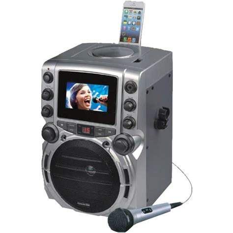 Karaoke USA GQ743 CDG Bluetooth Karaoke Machine with 4.3" Color TFT ...