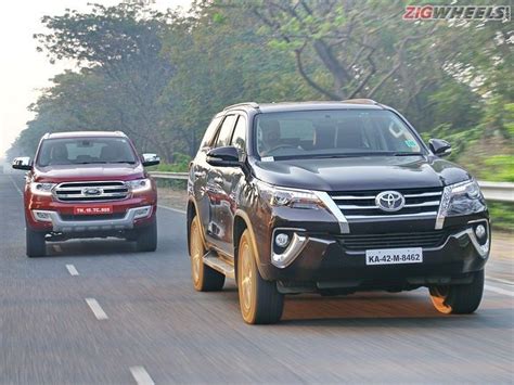 Ford Endeavour Vs Toyota Fortuner Comparison Review Zigwheels