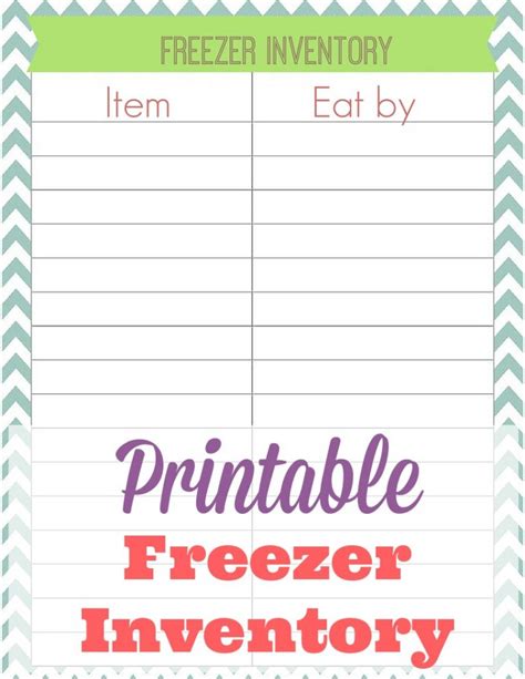 Free Printable Freezer Inventory Graphic Simply Sweet Days