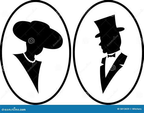 Lady and gentleman stock illustration. Illustration of style - 5813659