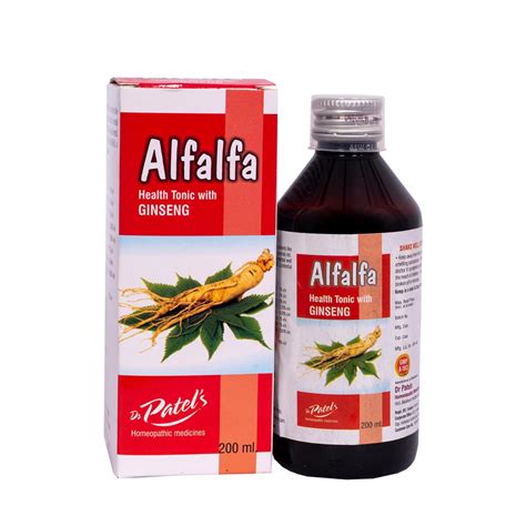 Dr Patels Pack Of 2 Homeopathic Alfalfa Syrup Health Tonic With