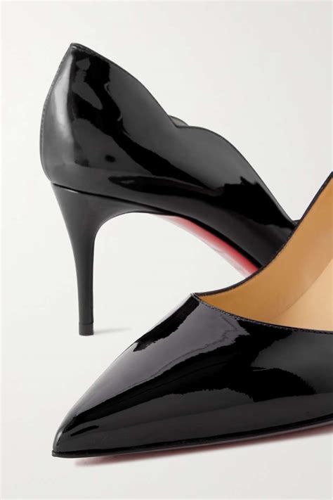 CHRISTIAN LOUBOUTIN Hot Chick Scalloped Patent Leather Pumps NET A PORTER