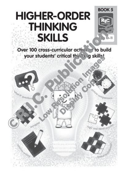 Ric Higher Order Thinking Skills Book