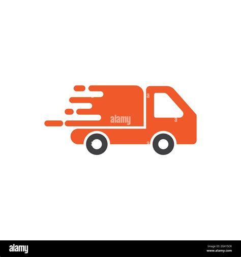 Fast Shipping Delivery Truck Flat Vector Icon Stock Photo Alamy