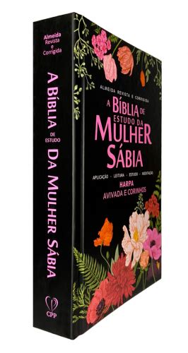 Biblia De Estudo Da Mulher S Bia Floral Preta Capa Dura Casa