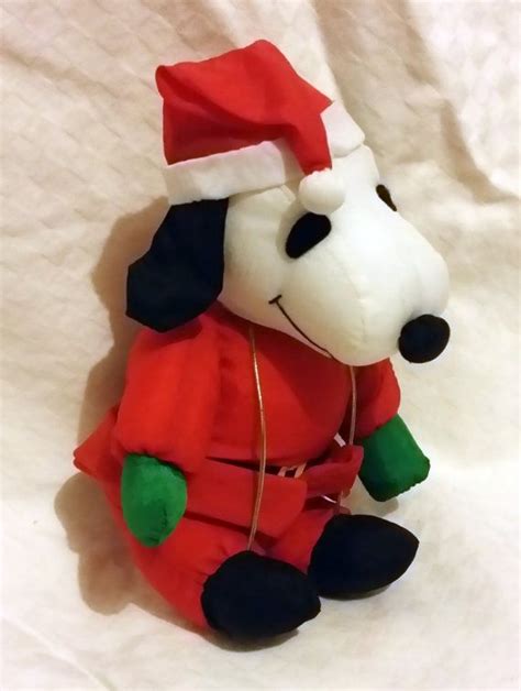 Snoopy Santa Plush From Witmans Etsy Peanuts Christmas Plush Snoopy