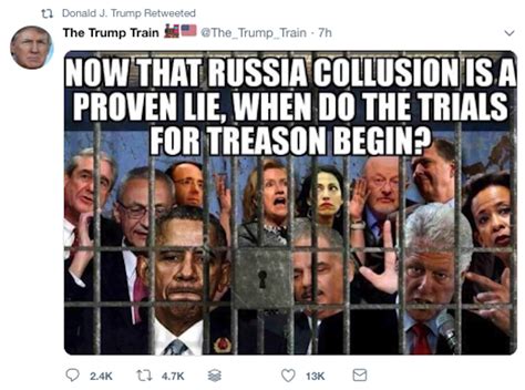 Trump Retweets Meme Suggesting Deputy AG Rod Rosenstein Committed