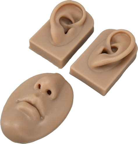 Luqeeg Soft Silicone Ear Model D Flexible Nose And Mouth Model For