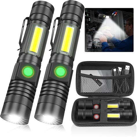 Vnina Rechargeable Flashlight With Packing Box Usb Magnetic