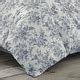 Laura Ashley Annalise Floral Grey Cotton Bonus Comforter Set Bed Bath