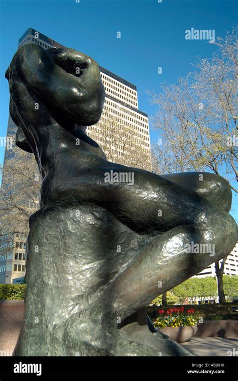 Statue In Dallas Downtown Texas Stock Photo Alamy