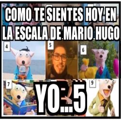 Meme Personalizado Como Te Sientes Hoy En La Escala De Mario Hugo Yo