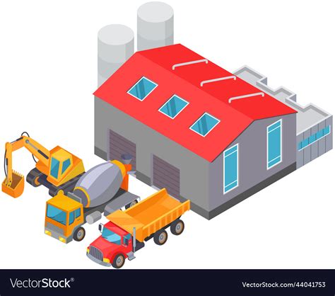 Industrial building warehouse hangar icon factory Vector Image