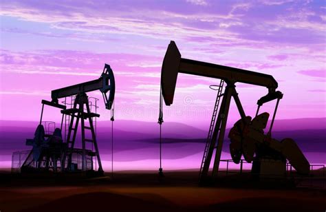 Working Oil Pumps Stock Photo Image Of Crude Barrel 15885606