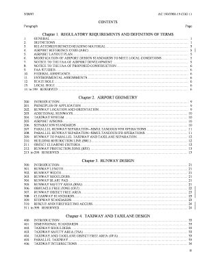 Fillable Online Faa Table Of Contents For Advisory Circular 150 5300 13