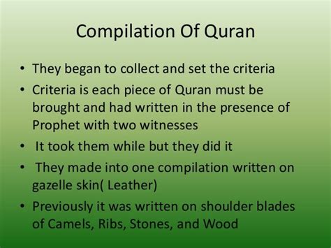 Compilation Of Quran