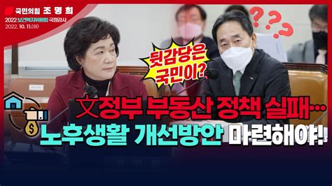 국회의원 조명희 文정부 부동산 정책 실패··· 뒷감당은 국민이 Youtube