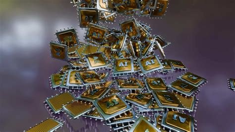 computer chip falling    sky  stock video  vecteezy