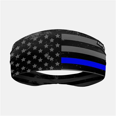 Tactical Thin Blue Line Usa Flag Headband Sleefs