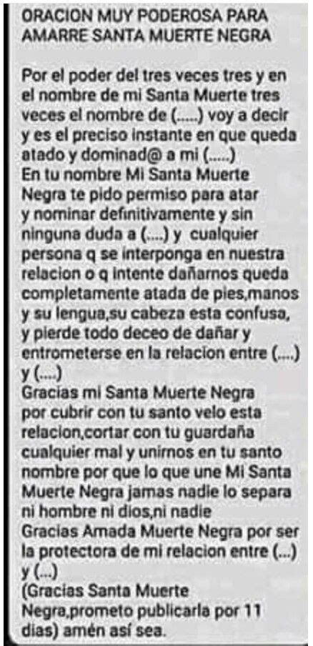 Santa Muerte Oracion Oracion Diaria De D