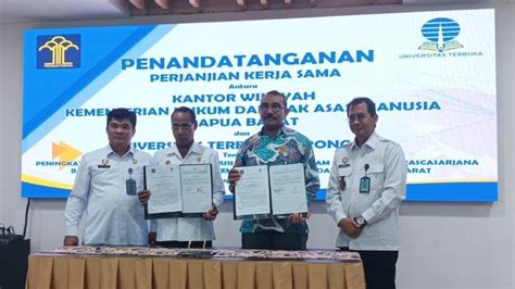 UT Sorong Dan Kanwil Kemenkumham Papua Barat Teken Kerja Sama Permudah