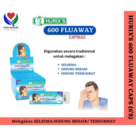 Hurix S Fluaway Capsule Improved Selsema Hidung Tersumbat Berair