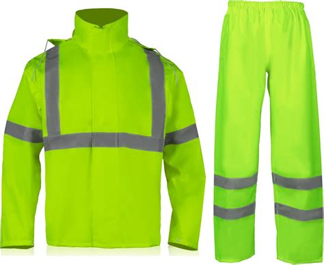 Hi Vis Chaqueta De Lluvia Reflectante Para Hombre Impermeable Clase