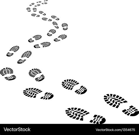 Footprints Royalty Free Vector Image Vectorstock