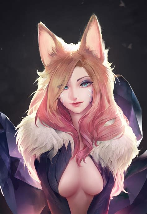 Ahri And K Da Ahri League Of Legends Drawn By Charles 106858 Danbooru