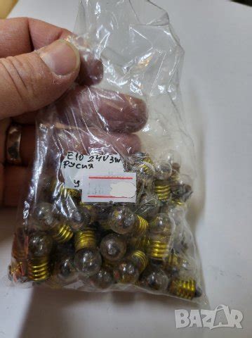 Руска лампа, крушка цокъл Е10 - 24 волта 3 вата в Друга електроника в ...