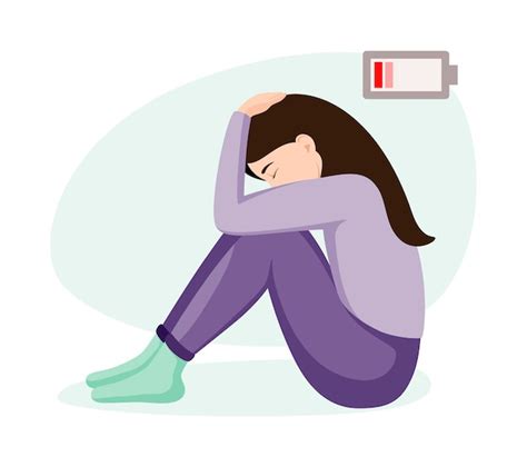 Une Femme Fatiguée Sans énergie Un Homme Triste La Dépression