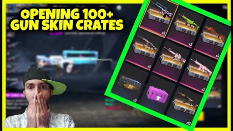 Opening Legendary Gun Crates Free Fire Permanent Gun Skins