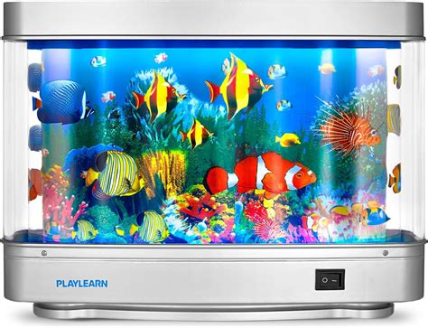 Playlearn Usa Fake Fish Tank Mini Aquarium Artificial Fish Tank With