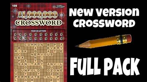 Full Pack Crossword Texas Lottery Youtube