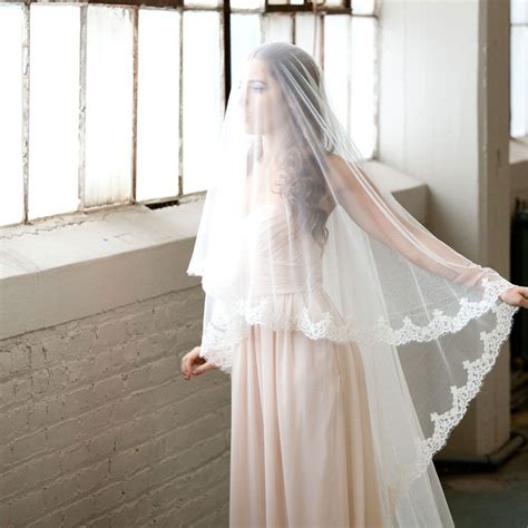 Cathedral Length Veil With Blusher Drop Veil French Alencon Lace Mantilla Lace Cathedral Veil