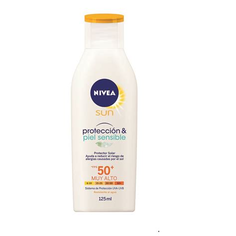 Protector Solar Nivea Sun Proteccion And Piel Sensible Fps 50 125 Ml Farmacias Klyns