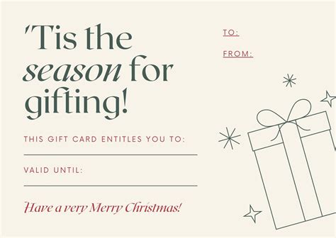 Printable Christmas Gift Certificates Templates Free