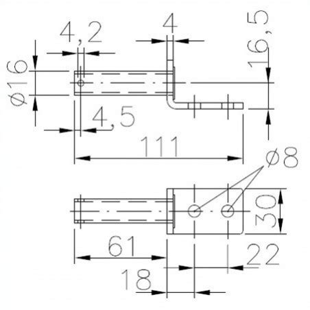 ZAWIAS DO BURTY PRZYCZEPY ZAWIASY 170mm