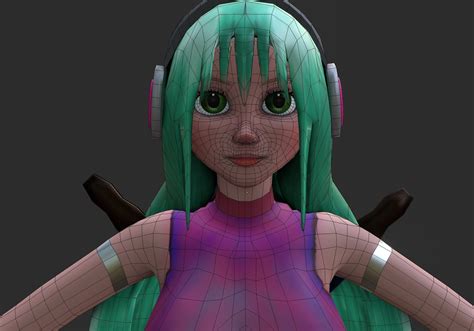 3d Model Woman Gamer Rigged Low Poly Vr Ar Low Poly Cgtrader