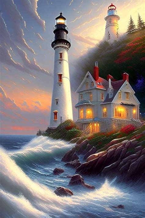 Pin by Julie on Leuchttürme Lighthouse painting Lighthouse pictures