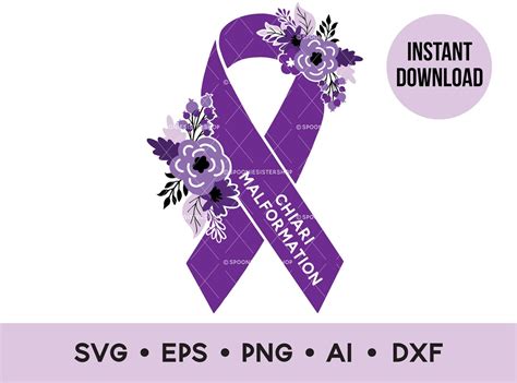 Chiari Malformation Awareness Ribbon SVG, Chiari Malformation Clip Art ...