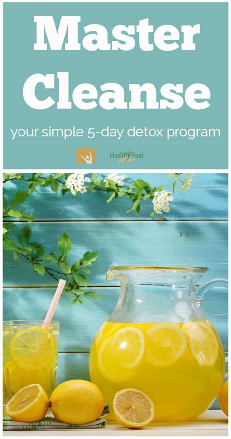 Master Cleanse Program Healthy Detox Healthy Detox Cleanse Detox Diet