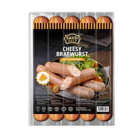 SAUDI CHEESY BRATWURST 1kg VLT Frozen Foods