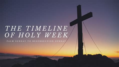 The Timeline Of Holy Week