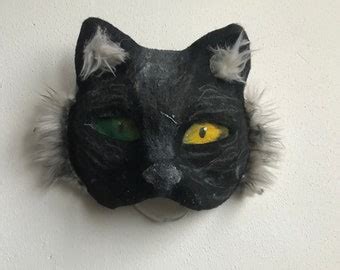 Therian Mask Cat Black - Etsy