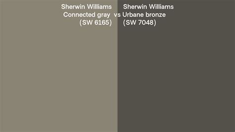 Sherwin Williams Connected Gray Vs Urbane Bronze Side By Side Comparison