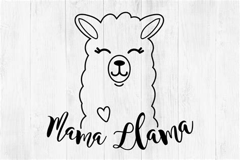 Mama Llama Svg Llama Clipart Cute Llama Llama Face By Twingenuity