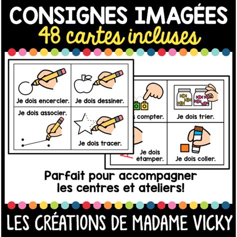 Consignes imagées 48 cartes