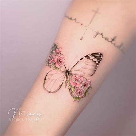 Roses And Butterflies Tattoo Designs